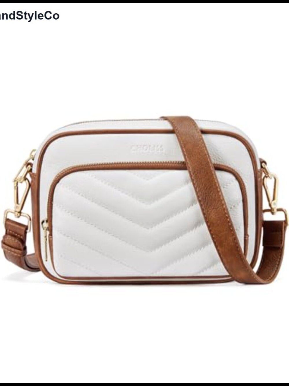 Quilted Vegan Leather RFID Crossbody Bag with Wallet, Travel Purse